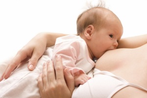 Breastfeeding of newborn baby